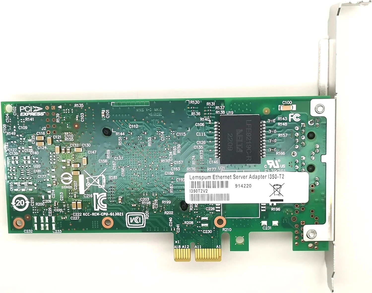 کارت شبکه گیگابیتی PCI-E X1 با چیپ Intel I350T2V2، دارای دو پورت RJ45، کارت اترنت 1 گیگابیتی NIC با پروفایل پایین برای ویندوز/لینوکس
