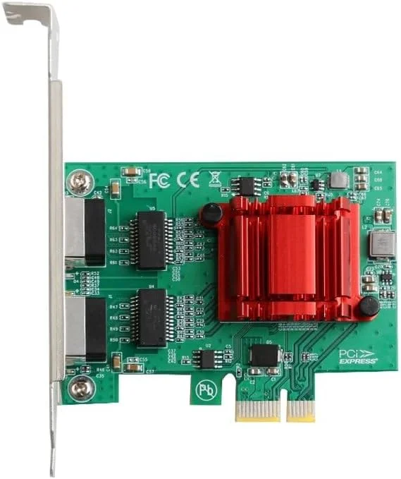 کارت شبکه سرور دو پورت گیگابیتی PCIe X1 1000M Intel 82571 PCI-e 1X RJ45s دو پورت دسکتاپ سیمی Pcie Networking NIC (TXA108)