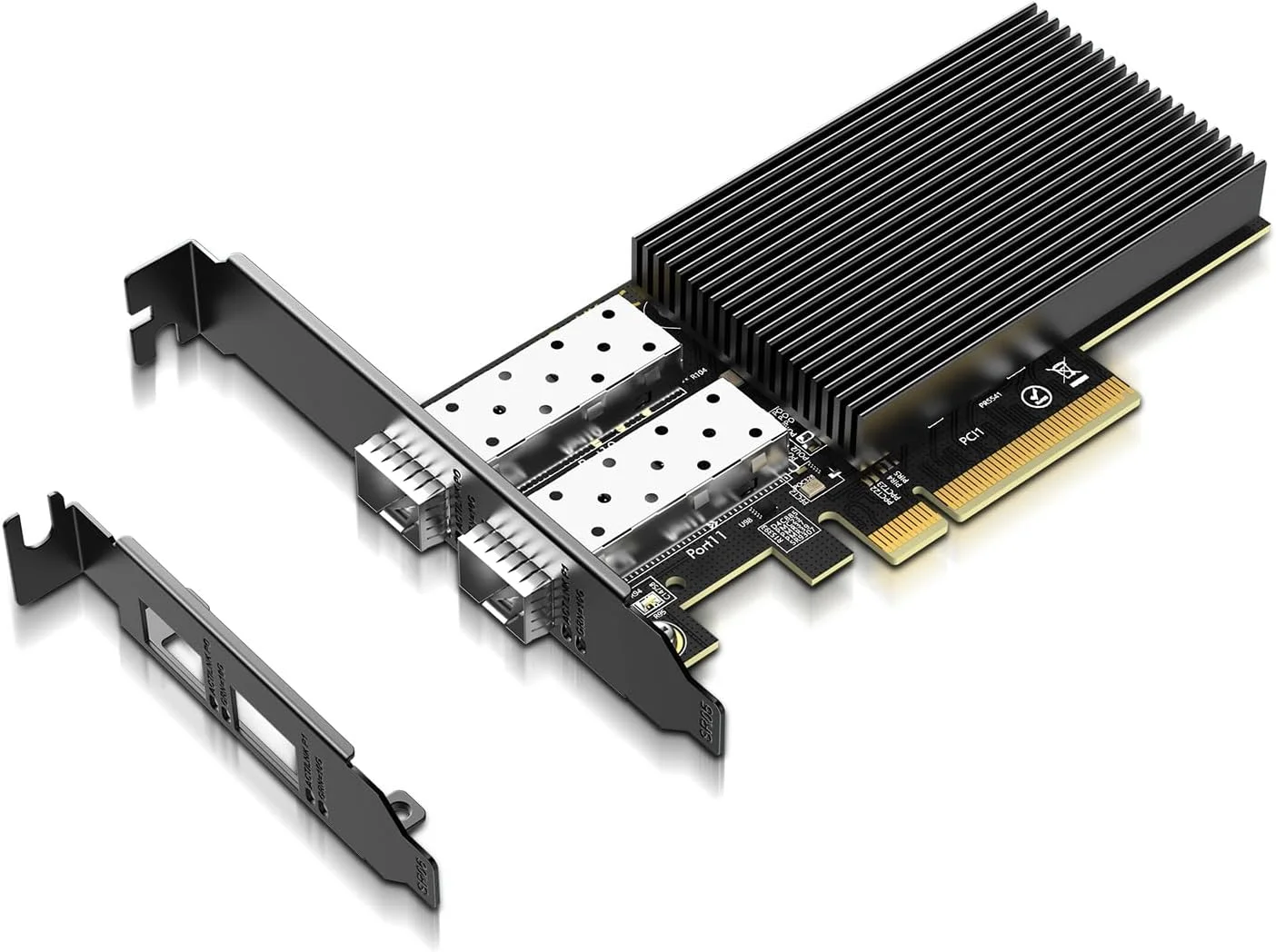 کارت شبکه اترنت 10 گیگابیتی با کنترلر 82599ES (X520-DA2)، آداپتور کارت شبکه PCI-E 10 گیگابایتی، دارای دو پورت LAN SFP+، پشتیبانی از عملکردهای Windows/Windows Server/VMware برای شبکه 10Gbe NAS