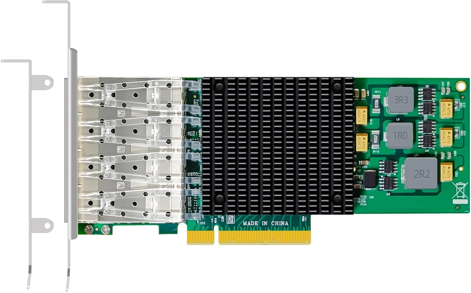 کارت شبکه 4 پورت 10 گیگابیت SFP+ گلورندز مدل ST7322 (اترنت PCIE NIC) با کنترلر Broadcom BCM57840 و رابط PCIE 3.0 X8