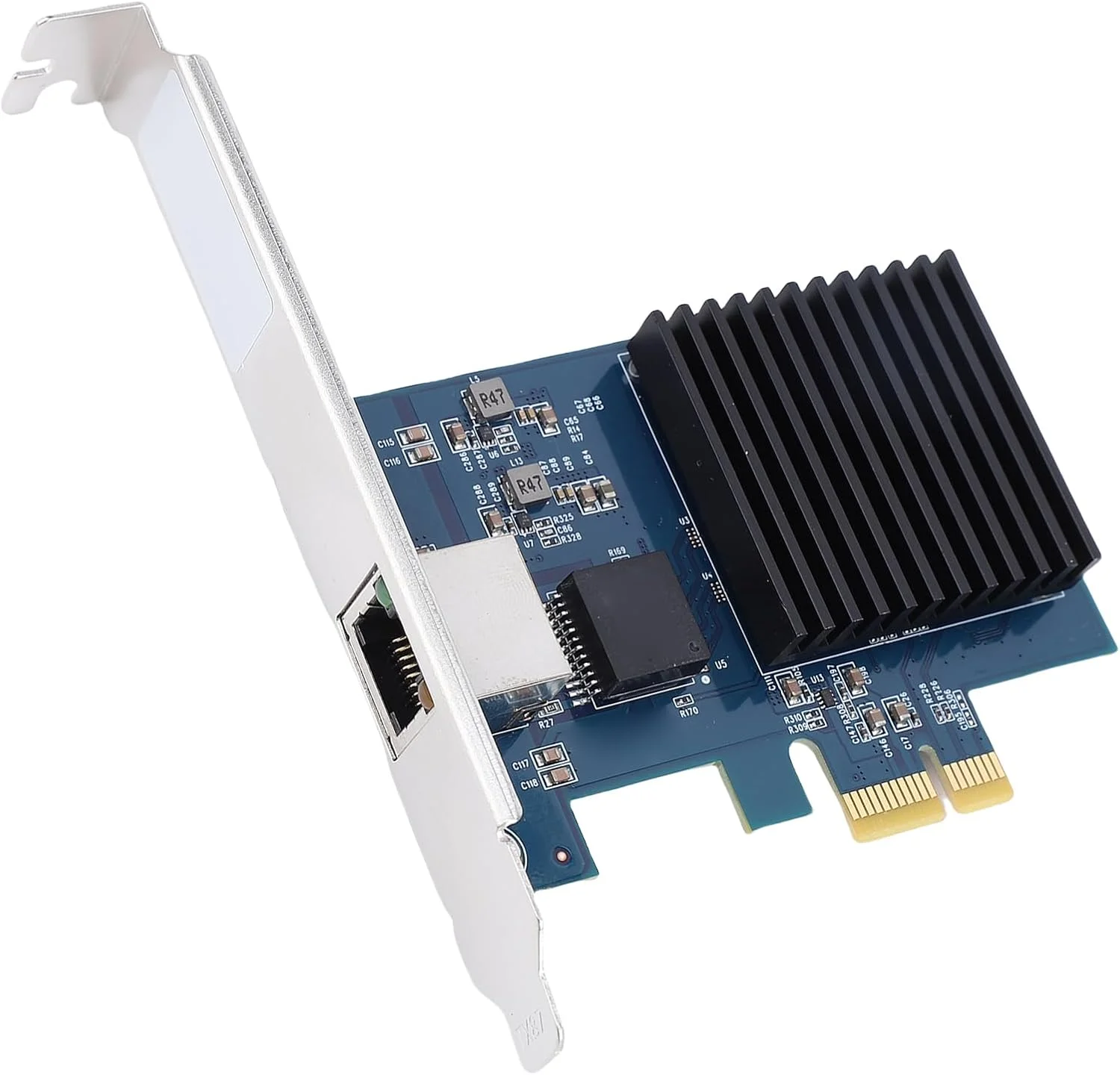 کارت شبکه Goshyda RTL8127 10G PCIe، آداپتور اترنت 10 گیگابیتی برای PCI Express 4.0 X1 به RJ45، Multi Gigabit 10G/5G/2.5G/1G/100M/10Mbps
