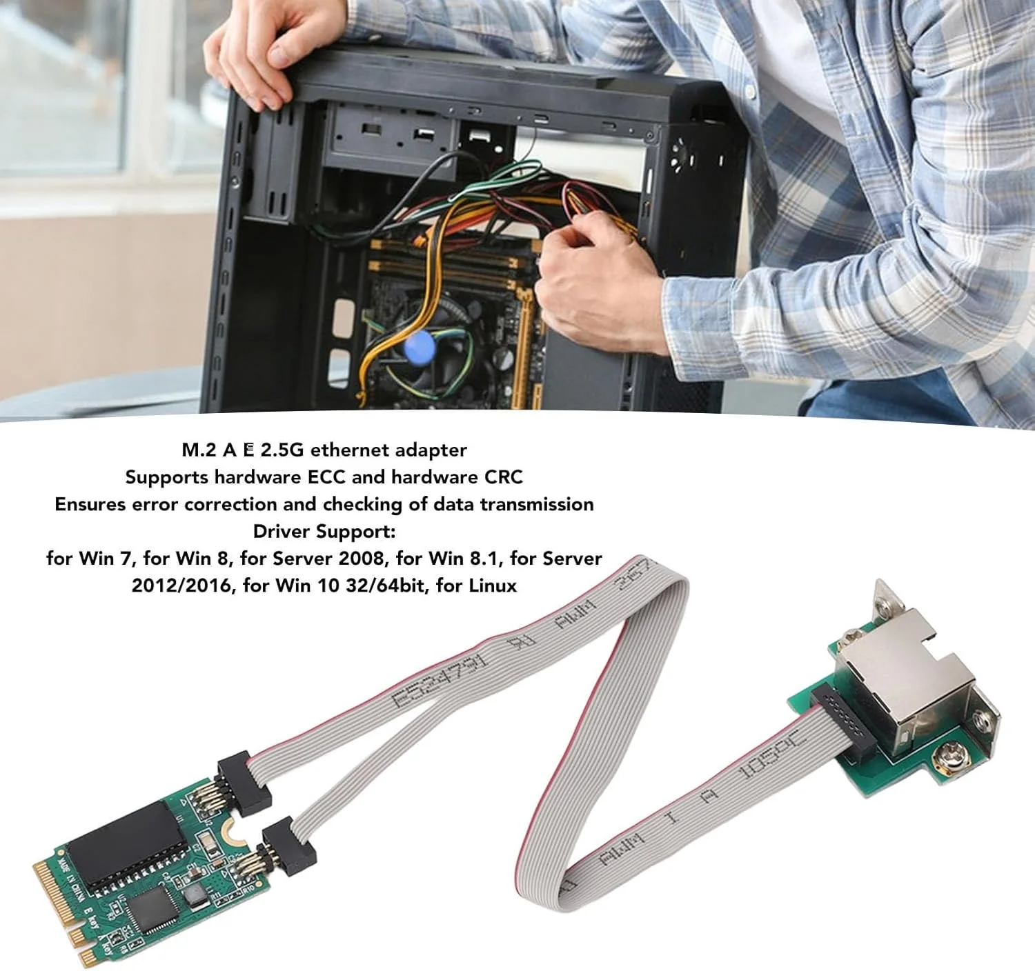 کارت شبکه اترنت 2.5G GOWENIC مدل RTL8111H گیگابیتی با ECC CRC PCIe برای ویندوز 7 و 11، کامپیوترهای رومیزی، سرورها، ایستگاه های کاری، IEEE802.3ab، پورت 2.5G RJ45 کارت شبکه اترنت 2.5G GOWENIC مدل RTL8111H گیگابیتی با ECC CRC PCIe برای ویندوز 7 و 11، کامپیوترهای رومیزی، سرورها، ایستگاه های کاری، IEEE802.3ab، پورت 2.5G RJ45