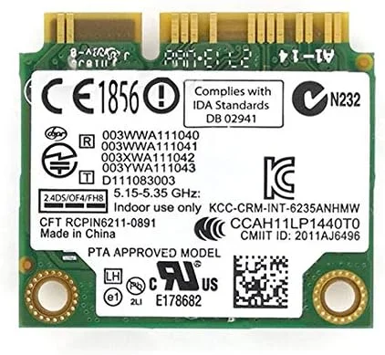 کارت شبکه بی‌سیم دو بانده 300M 2.4G/5G مدل 6235an 6235ANHMW PCI-E کارت شبکه بی‌سیم 4.0