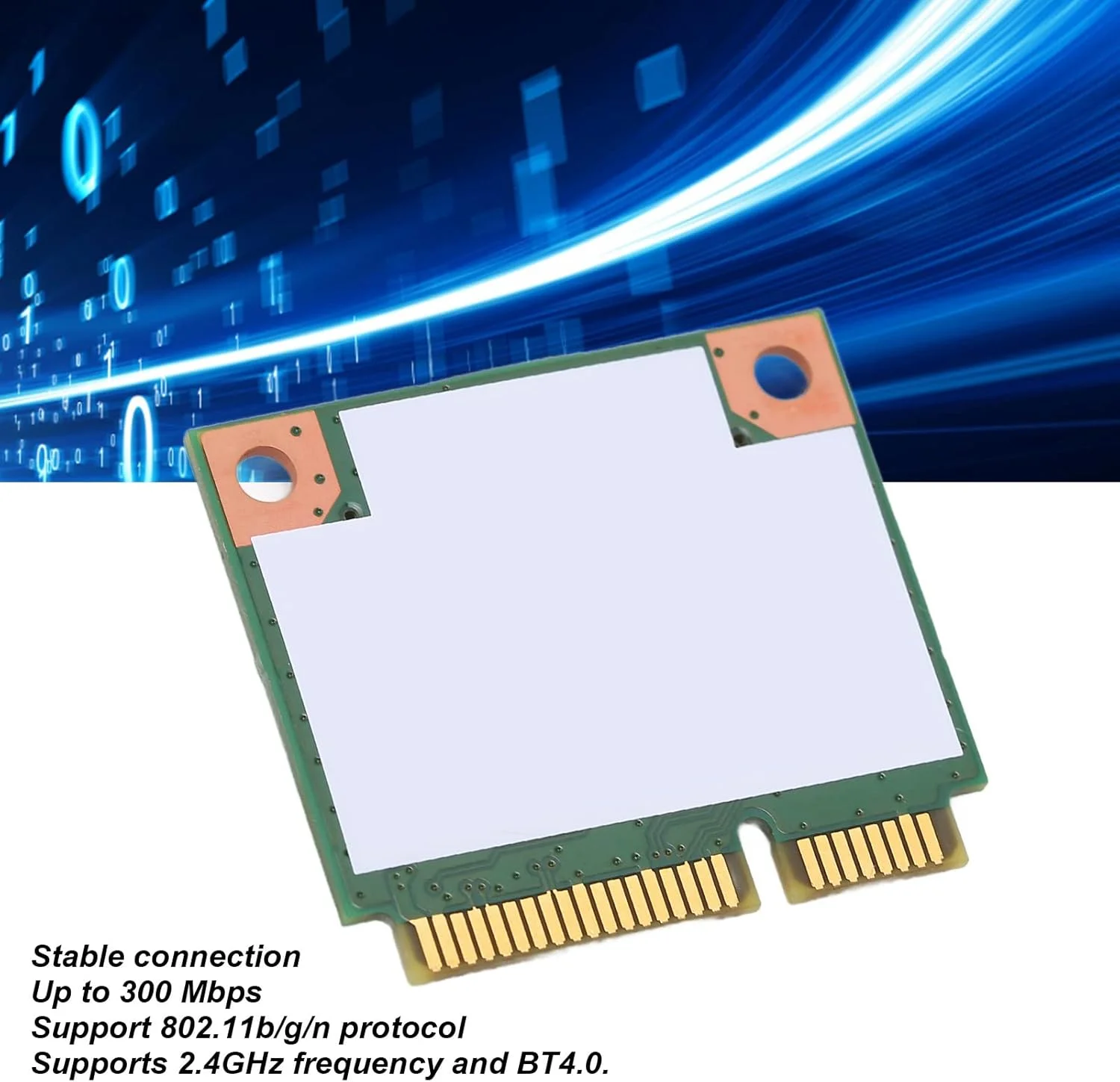 کارت شبکه بی سیم PCI-e گونیک، آداپتور وای فای 300 مگابیت بر ثانیه PCI-e 802.11b/g/n با بلوتوث 4.0 برای لپ تاپ کارت شبکه بی سیم PCI-e گونیک، آداپتور وای فای 300 مگابیت بر ثانیه PCI-e 802.11b/g/n با بلوتوث 4.0 برای لپ تاپ