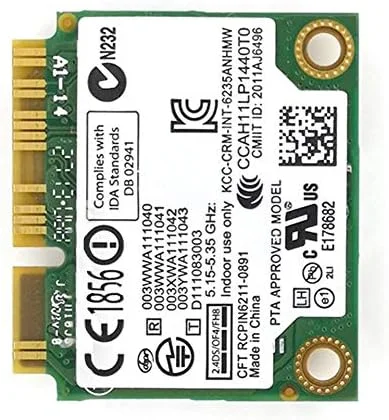 کارت شبکه بی‌سیم دو بانده 300M 2.4G/5G مدل 6235an 6235ANHMW PCI-E کارت شبکه بی‌سیم 4.0