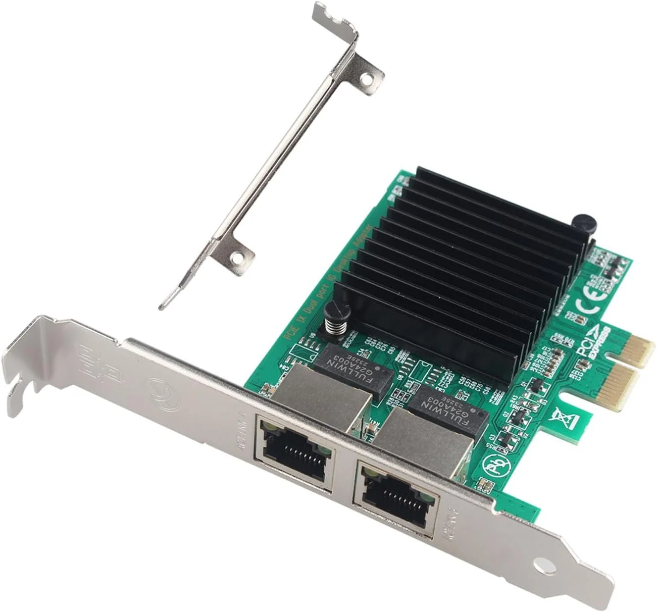 کارت شبکه PCIE با چیپ Intel RT8111F، آداپتور شبکه همگرا 1 گیگابیت، کارت اترنت PCI Express 2.0 X1 با دو پورت مسی RJ45، کارت توسعه برای ویندوز سرور و لینوکس