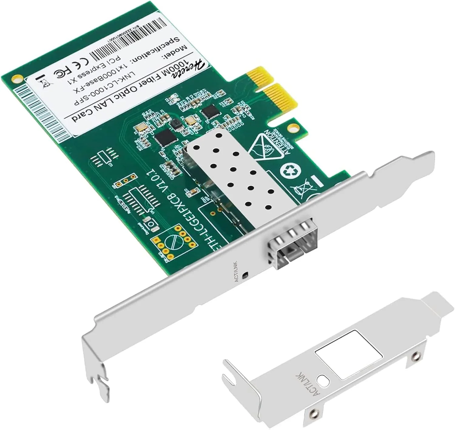 کارت شبکه گیگابیتی اترنت PCIE با پورت SFP، آداپتور LAN فیبر نوری برای رایانه شخصی رومیزی، پشتیبانی از ویندوز سرور/ویندوز، آداپتور شبکه PCIe Express لینوکس