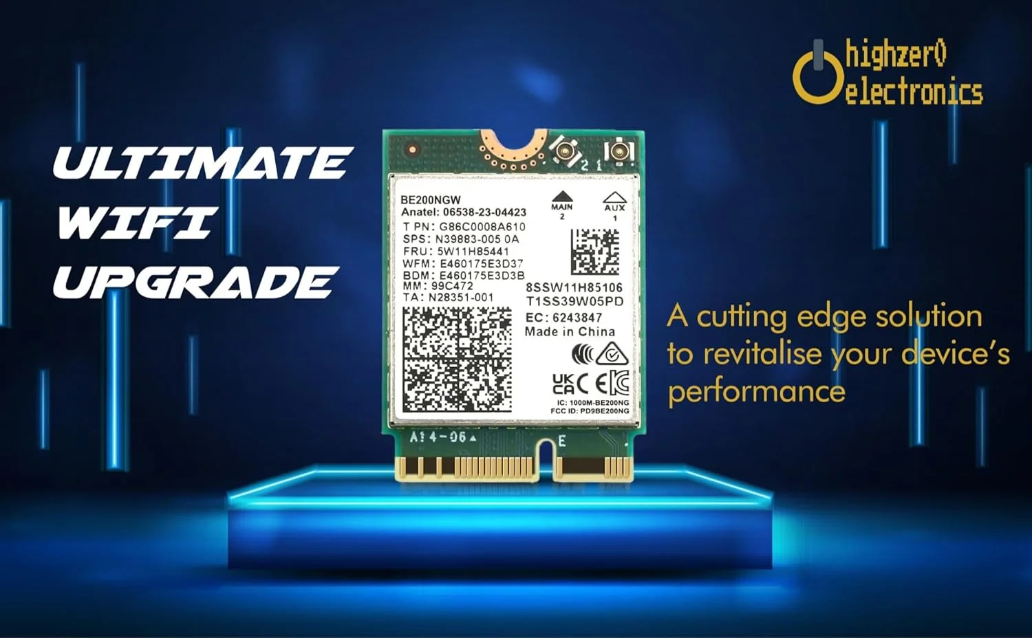 کارت وای‌فای 7 BE200 | کارت وای‌فای M.2 PCIe | سه بانده 2.4/5/6 گیگاهرتز | تا 5.8 گیگابیت بر ثانیه | کارت وای‌فای گیمینگ برای کامپیوتر | پشتیبانی از بلوتوث 5.4 و کامپیوترهای اینتل با ویندوز 10/11 | BE200NGW