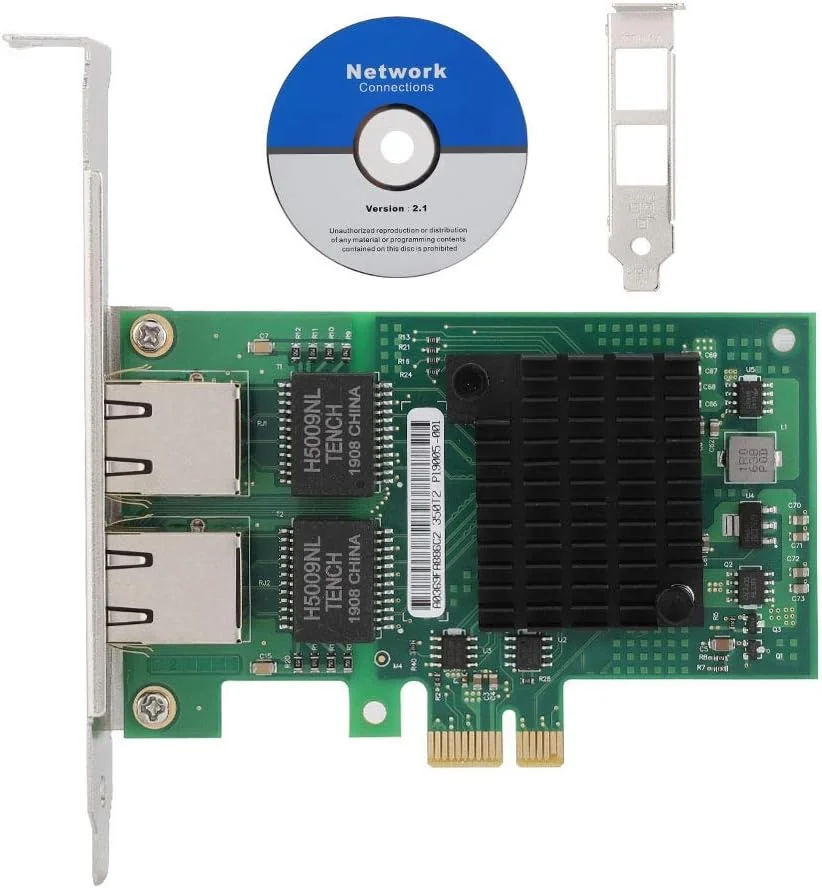 کارت شبکه دو پورت PCI-E گیگابیتی مدل I350، آداپتور ترکیبی کارت افزایش سرعت وای فای