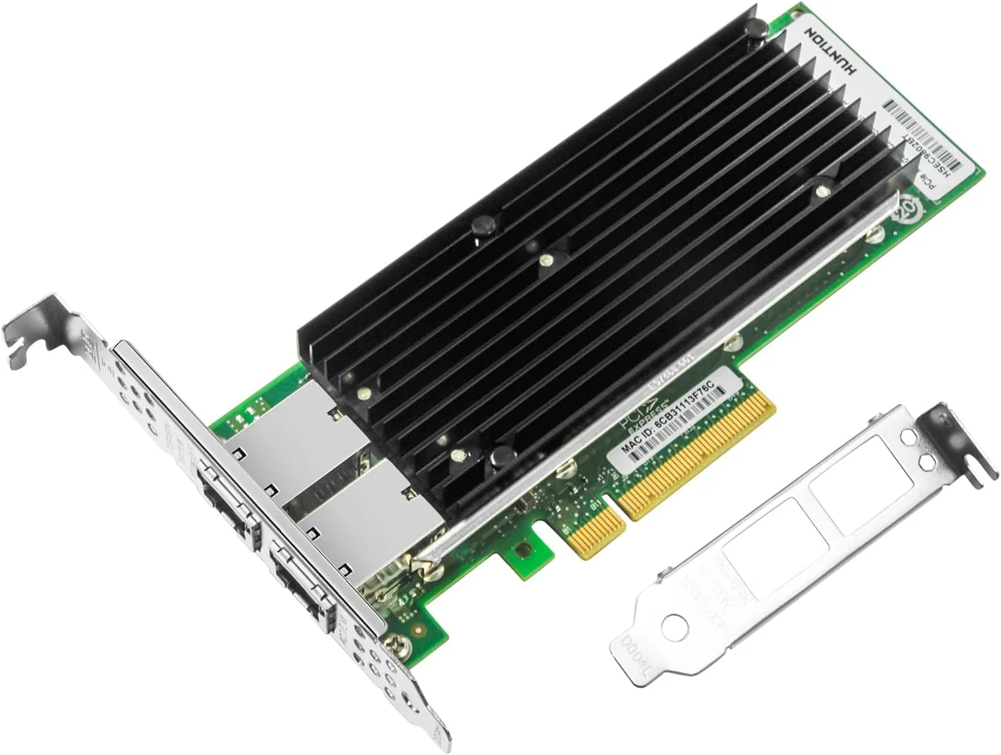 کارت شبکه 10 گیگابیت HUNTION PCI-E NIC، پورت RJ45 مسی دوگانه، کنترلر Intel X540، آداپتور LAN اترنت PCI Express برای ویندوز/لینوکس/ESX. قابل مقایسه با Intel X540-T1,X540-T2