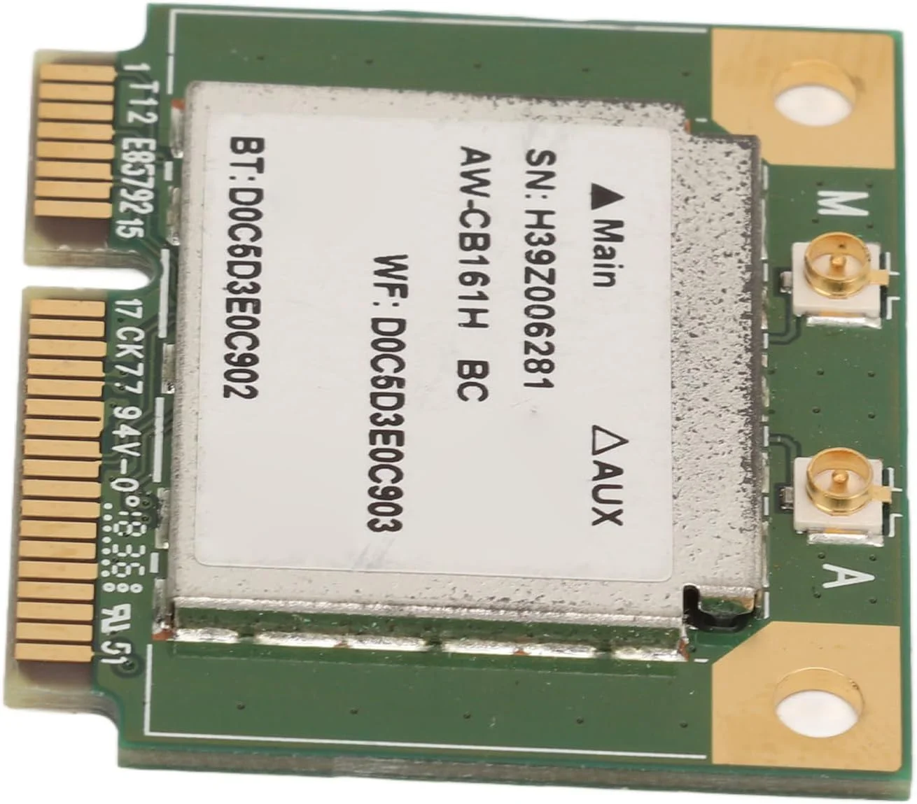 کارت شبکه مینی PCI Express با سرعت 433 مگابیت بر ثانیه به همراه آداپتور 10 با باند 40 برای افزایش سرعت شبکه در ویندوز با دو باند 2.4 گیگاهرتز و 5 گیگاهرتز