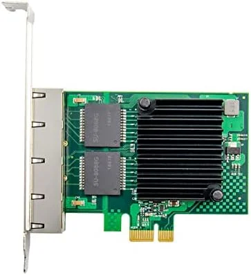 کارت شبکه 4 پورت RJ45 چیپ Intel I350AM4 PCI Express 1X چهار پورت گیگابیتی اترنت LAN آداپتور کارت PCIE X1