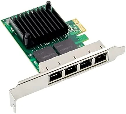 کارت شبکه 4 پورت RJ45 چیپ Intel I350AM4 PCI Express 1X چهار پورت گیگابیتی اترنت LAN آداپتور کارت PCIE X1