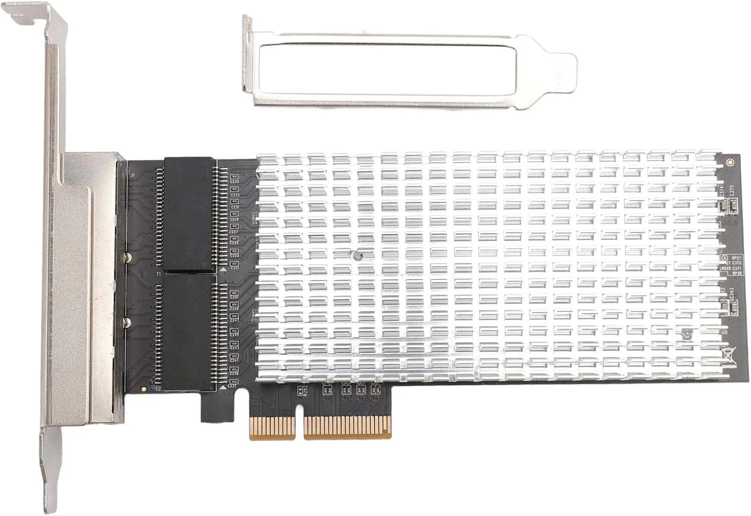 کارت شبکه 2.5 گیگابیتی، کارت های شبکه داخلی کامپیوتر، کارت شبکه 4 پورت RJ45 PCIE 10/100/1000/2500Mbps انتقال سریع داده کارت اترنت 2.5 گیگابیتی با تراشه I226 برای ویندوز