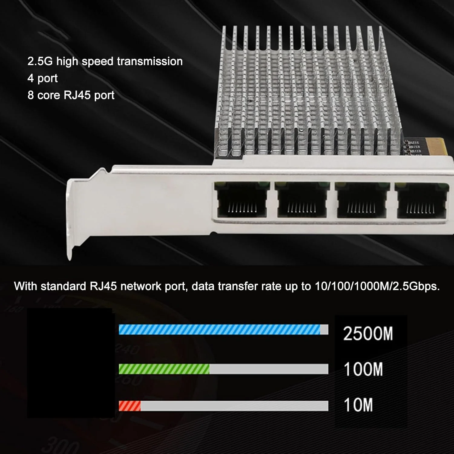 کارت شبکه 2.5 گیگابیتی، کارت های شبکه داخلی کامپیوتر، کارت شبکه 4 پورت RJ45 PCIE 10/100/1000/2500Mbps انتقال سریع داده کارت اترنت 2.5 گیگابیتی با تراشه I226 برای ویندوز کارت شبکه 2.5 گیگابیتی، کارت های شبکه داخلی کامپیوتر، کارت شبکه 4 پورت RJ45 PCIE 10/100/1000/2500Mbps انتقال سریع داده کارت اترنت 2.5 گیگابیتی با تراشه I226 برای ویندوز