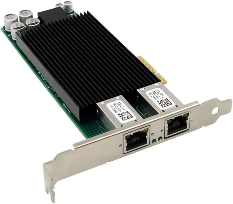کارت شبکه دو پورت RJ45 PCIe X4 با چیپ Intel82576 Dual POE Gigabit LAN 10/100/1000Mbps Gigabit 4X Pci Express Capture Card