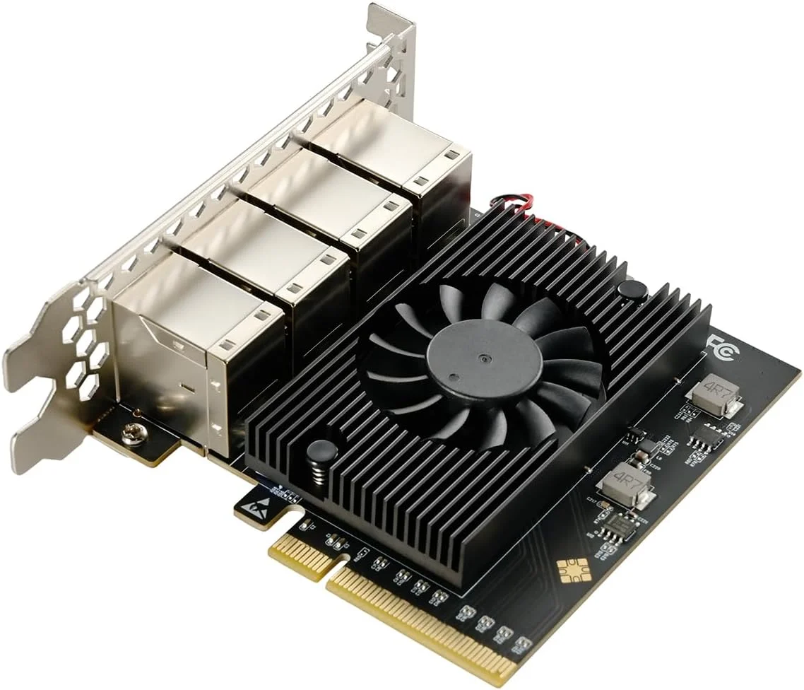 آداپتور شبکه 8 پورت گیگابیتی اترنت IO CREST PCIe، پشتیبانی از ویندوز 11/10/8.1/8/7، Win Server 2022/2019/2016، لینوکس