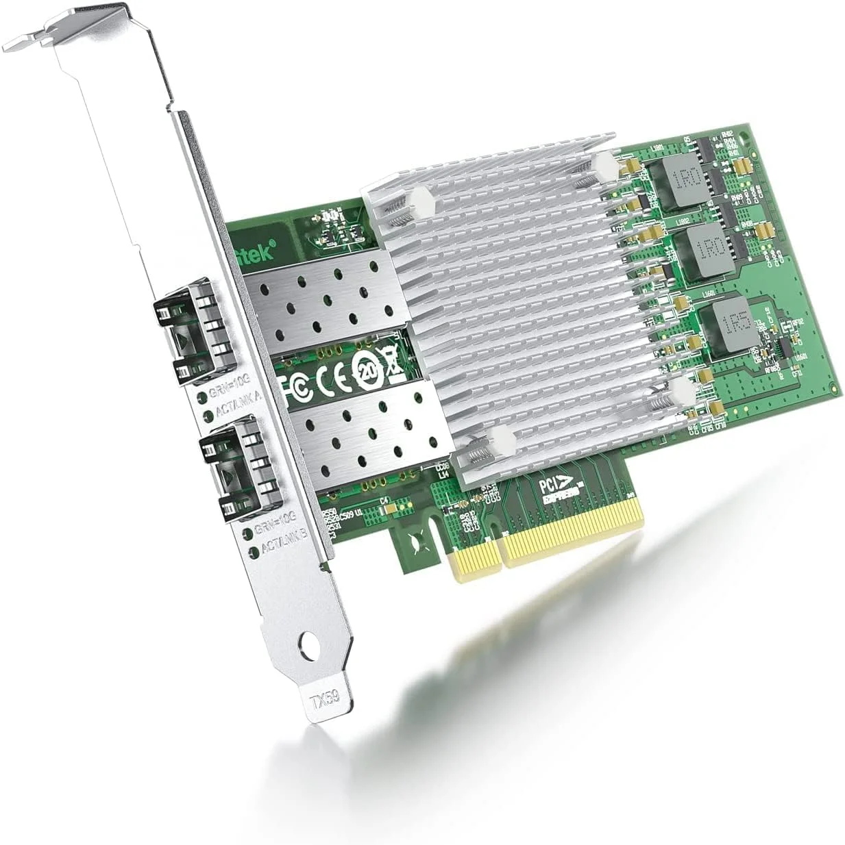 کارت شبکه 10 گیگابیت بر ثانیه آیپولکس SFP+ PCIE با کنترلر Broadcom BCM57810S، دارای دو پورت SFP+، مناسب برای PCI-E X 8/x16، کارت شبکه PCI Express سازگار با Windows Server/Windows/Linux/VMware
