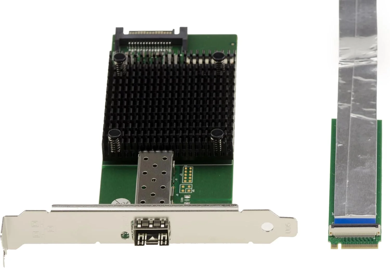 کارت شبکه تک پورت M2 KALEA-INFORMATIQUE SFP+ 10G گیگابیتی اترنت فیبر برای پورت M.2 نوع PCIe، کلید M یا B+M با چیپست Intel JL82599EN