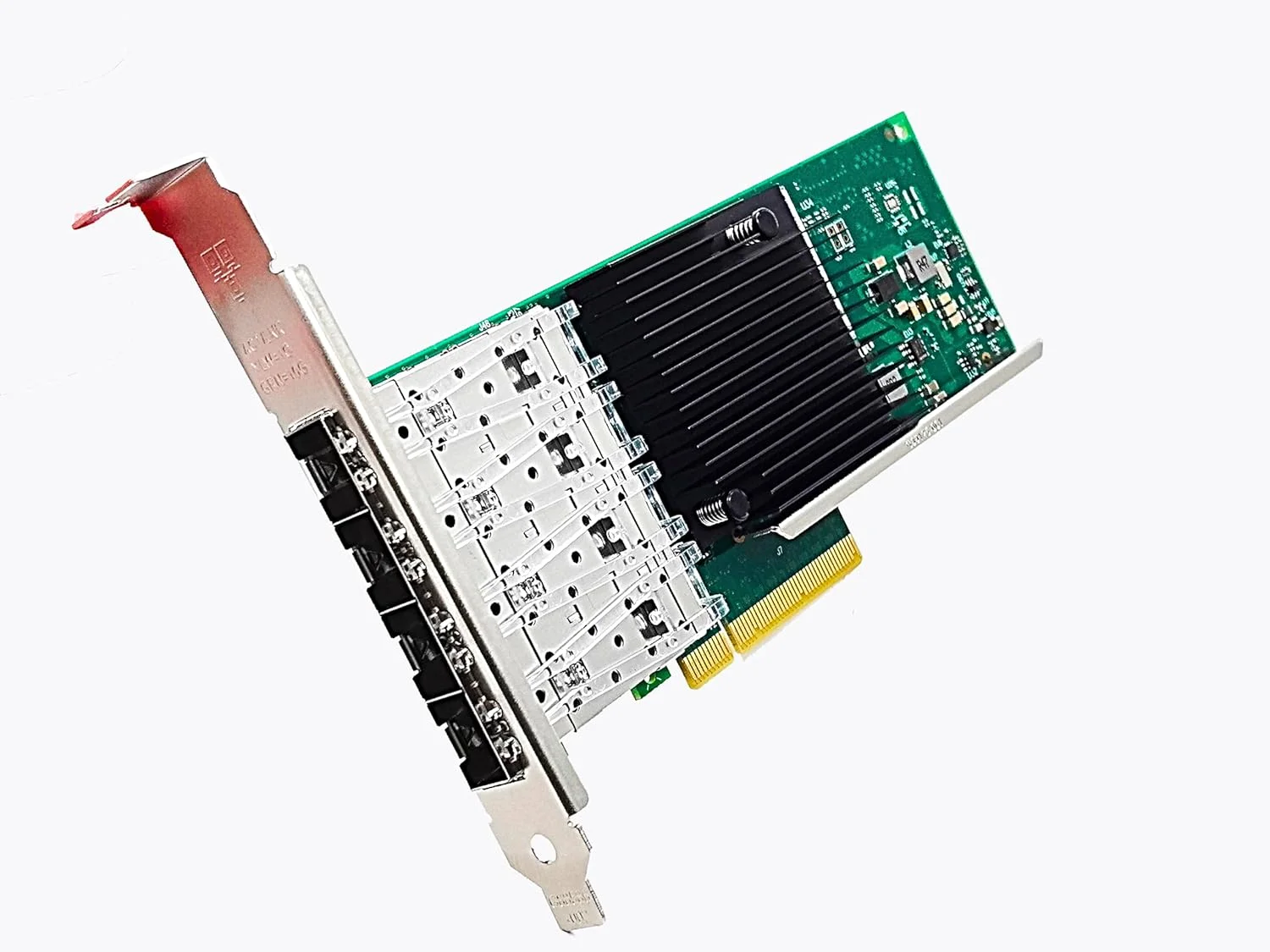 کارت شبکه 10Gb PCI-E مدل X710DA4 با چهار پورت SFP+ LC، آداپتور LAN اترنت سازگار با سرور Intel X710-DA4 PCIE 3.0 x8,x16، کارت شبکه با براکت Low Profile کارت شبکه 10Gb PCI-E مدل X710DA4 با چهار پورت SFP+ LC، آداپتور LAN اترنت سازگار با سرور Intel X710-DA4 PCIE 3.0 x8,x16، کارت شبکه با براکت Low Profile