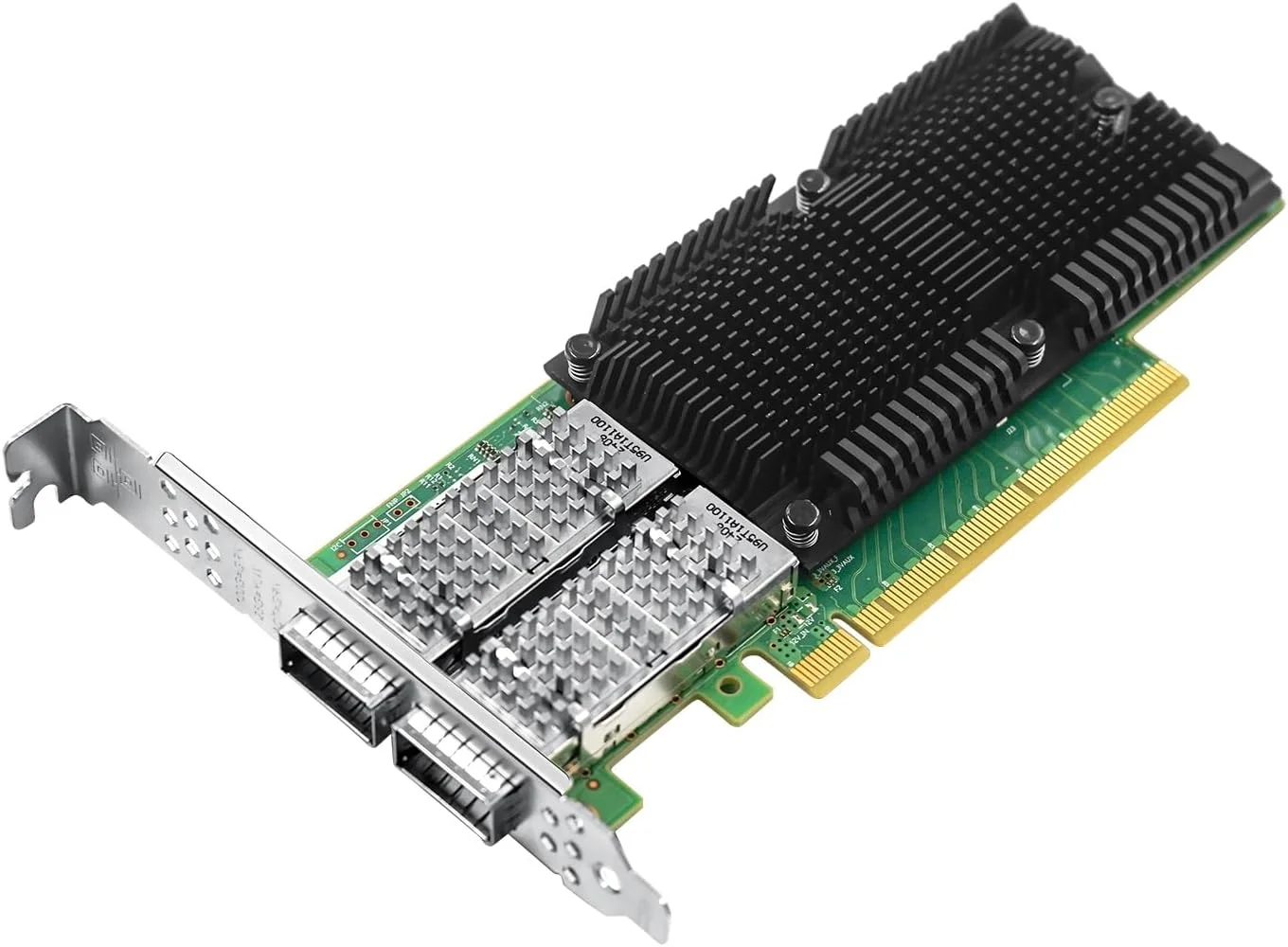آداپتور شبکه 100GbE با چیپست Mellanox ConnectX-5 Ex، کارت شبکه اترنت PCIe 4.0 (16GT/s) x16، کارت شبکه دوگانه QSFP28 Infiniband قابل مقایسه با MCX556A-EDAT