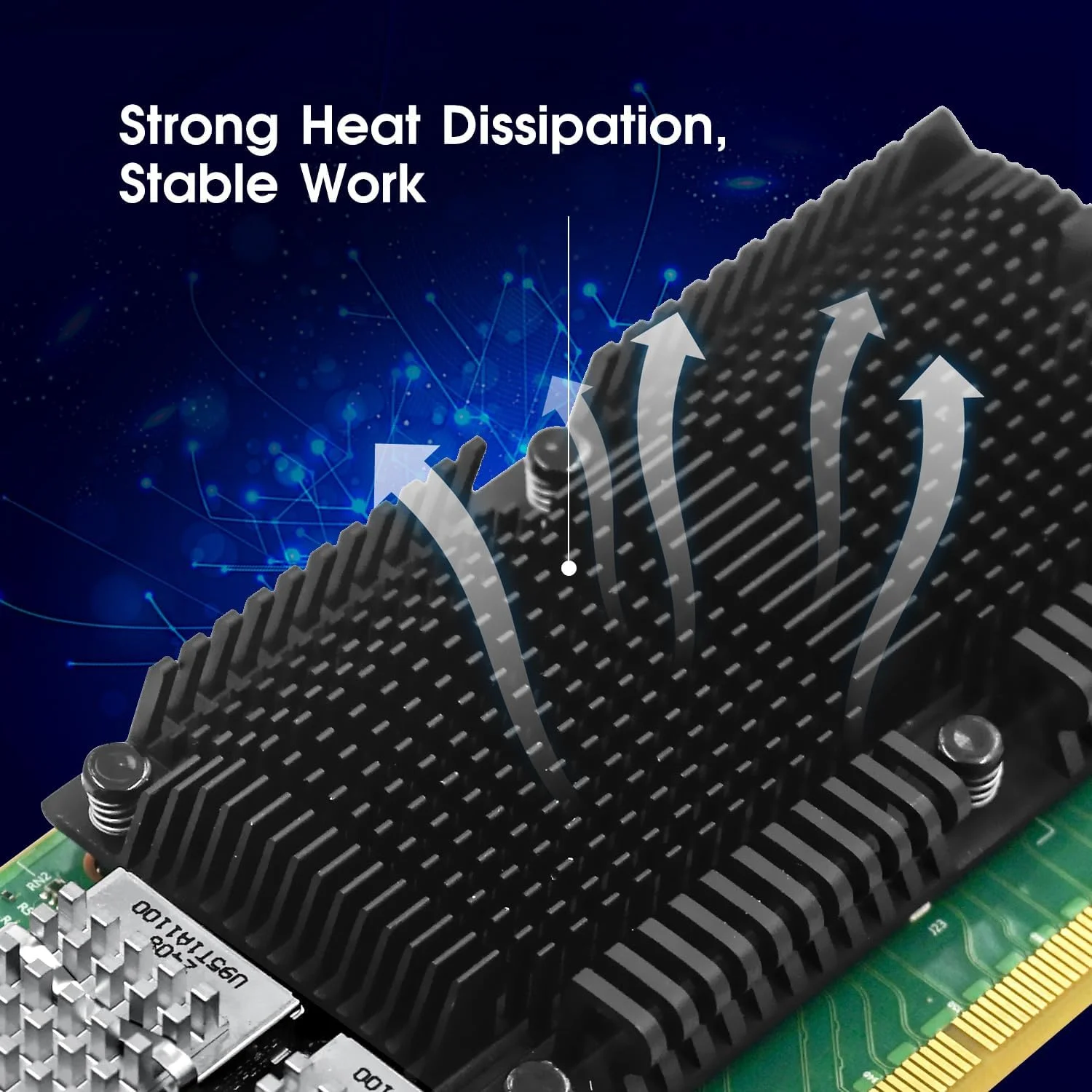 آداپتور شبکه 100GbE با چیپست Mellanox ConnectX-5 Ex، کارت شبکه اترنت PCIe 4.0 (16GT/s) x16، کارت شبکه دوگانه QSFP28 Infiniband قابل مقایسه با MCX556A-EDAT