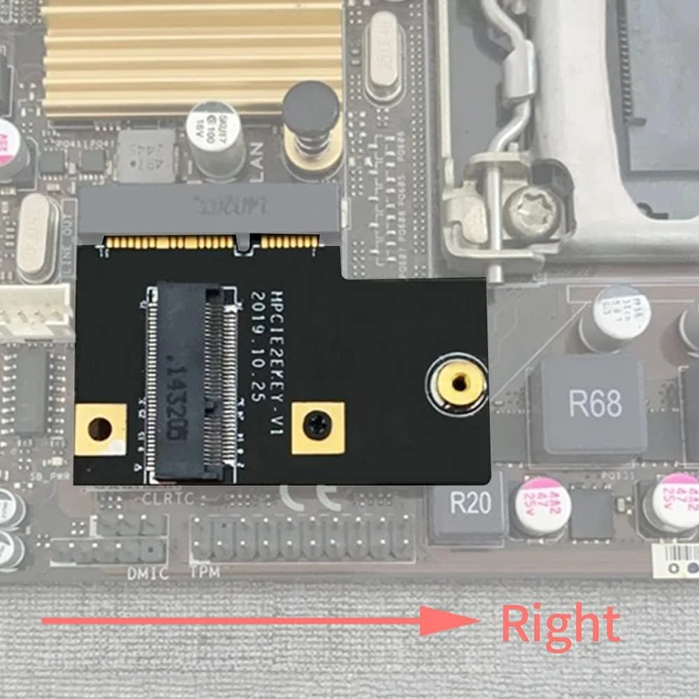 آداپتور کارت شبکه Minipcie به M2، ارتقاء AX200 برای لپ تاپ Lenovo Y510P، جایگزینی کارت M.2 به Mini PCIe - مشکی