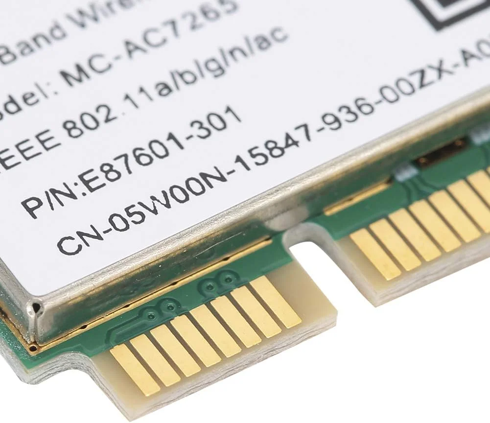 کارت شبکه وای فای، 802.11a/b/g/n/ac سرعت بالا 2.4GHz + 5GHz یونیورسال PCI-E وایرلس بلوتوث 4.2 WLAN، کارت شبکه نیمه ارتفاع Mini PCIE برای win7/win 8/Win 10