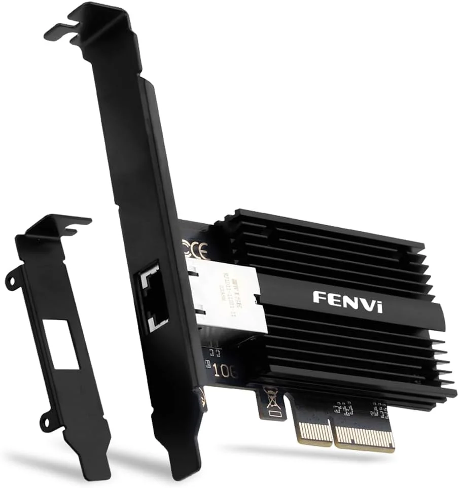 کارت شبکه 10G PCIe فنوی، کنترلر Marvell AQC113، آداپتور اترنت PCIE به 10Gb Base-T RJ45 NIC WLAN سازگار با Windows 10/11، Server 2016 و بالاتر، لینوکس
