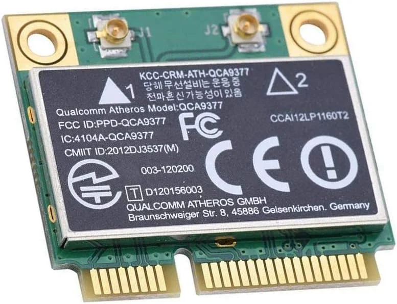 کارت شبکه مینی WIFI PCI-E، دو بانده 2.4G/5Ghz + کارت شبکه بلوتوث 4.2، کارت وایرلس مینی PCI-E WIFI با سرعت 433 مگابیت بر ثانیه برای ویندوز 7/10.