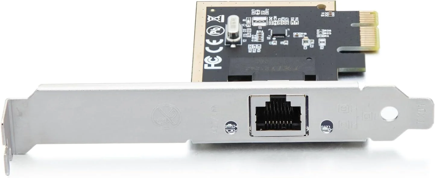 کارت شبکه H!Fiber 1Gb PCIe، مذاکره خودکار 10/100/1000 مگابیت بر ثانیه، گیگابیت PCIe NIC با تراشه Realtek RTL8111H، تک پورت RJ45، PCIe X1، کارت شبکه اترنت LAN 1G برای ویندوز/لینوکس/مک