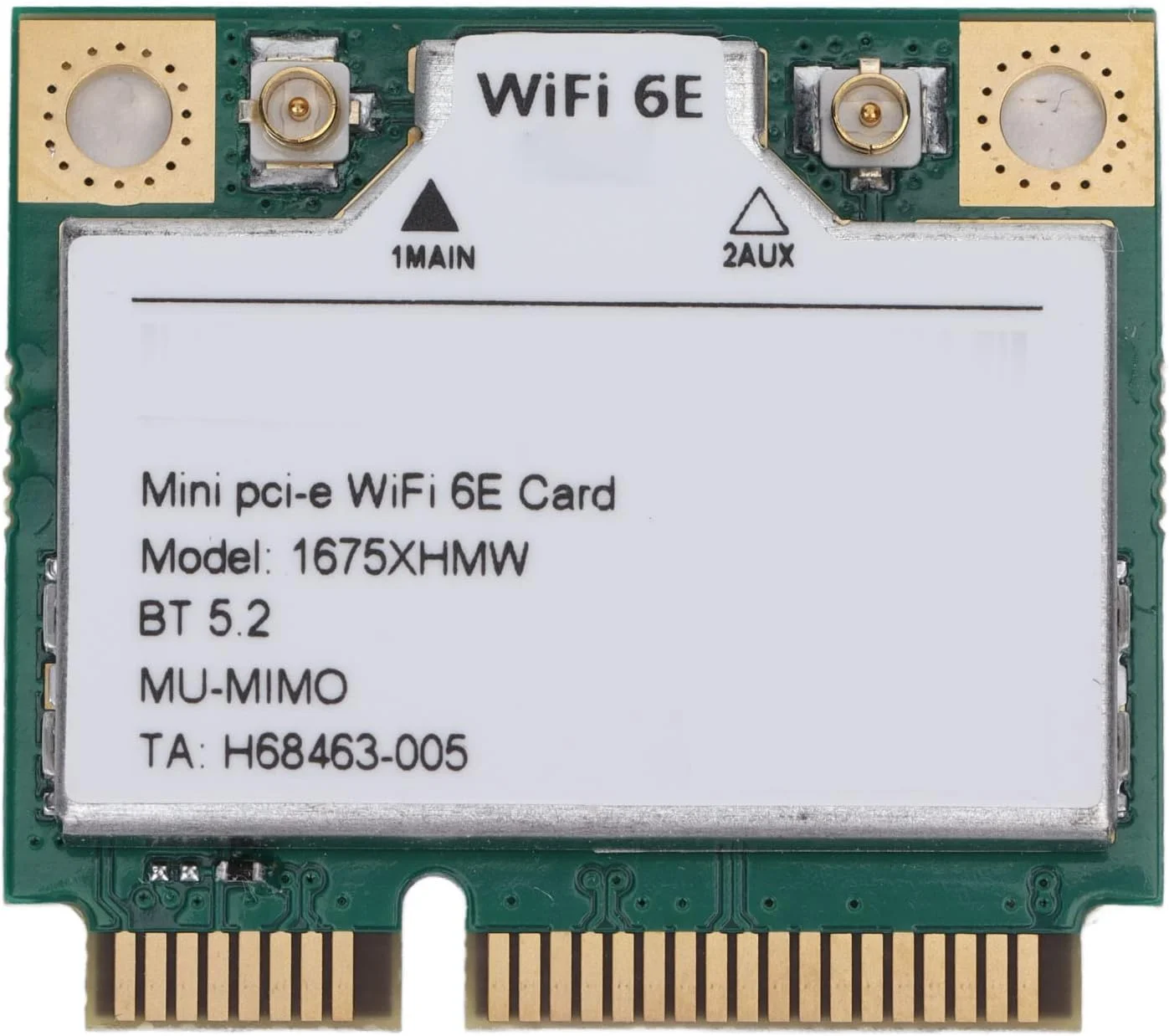 کارت وای فای، کارت شبکه وای فای مینی PCIE 6E، آداپتور شبکه بی سیم 3 باندی بلوتوث 5.2، کارت شبکه کامپیوتر 2400 مگابیت بر ثانیه برای Win10 و Win11