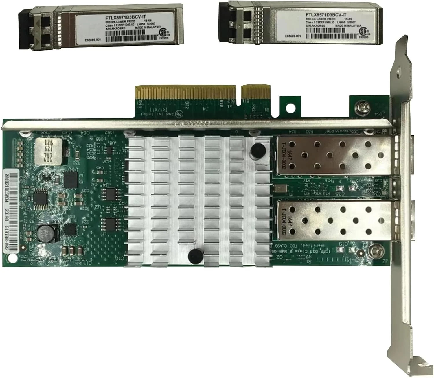 کارت شبکه 10 گیگابیت بر ثانیه PCI-E برای Intel FTLX8571D3BCV E10GSFPSR، 10 گیگابیت بر ثانیه