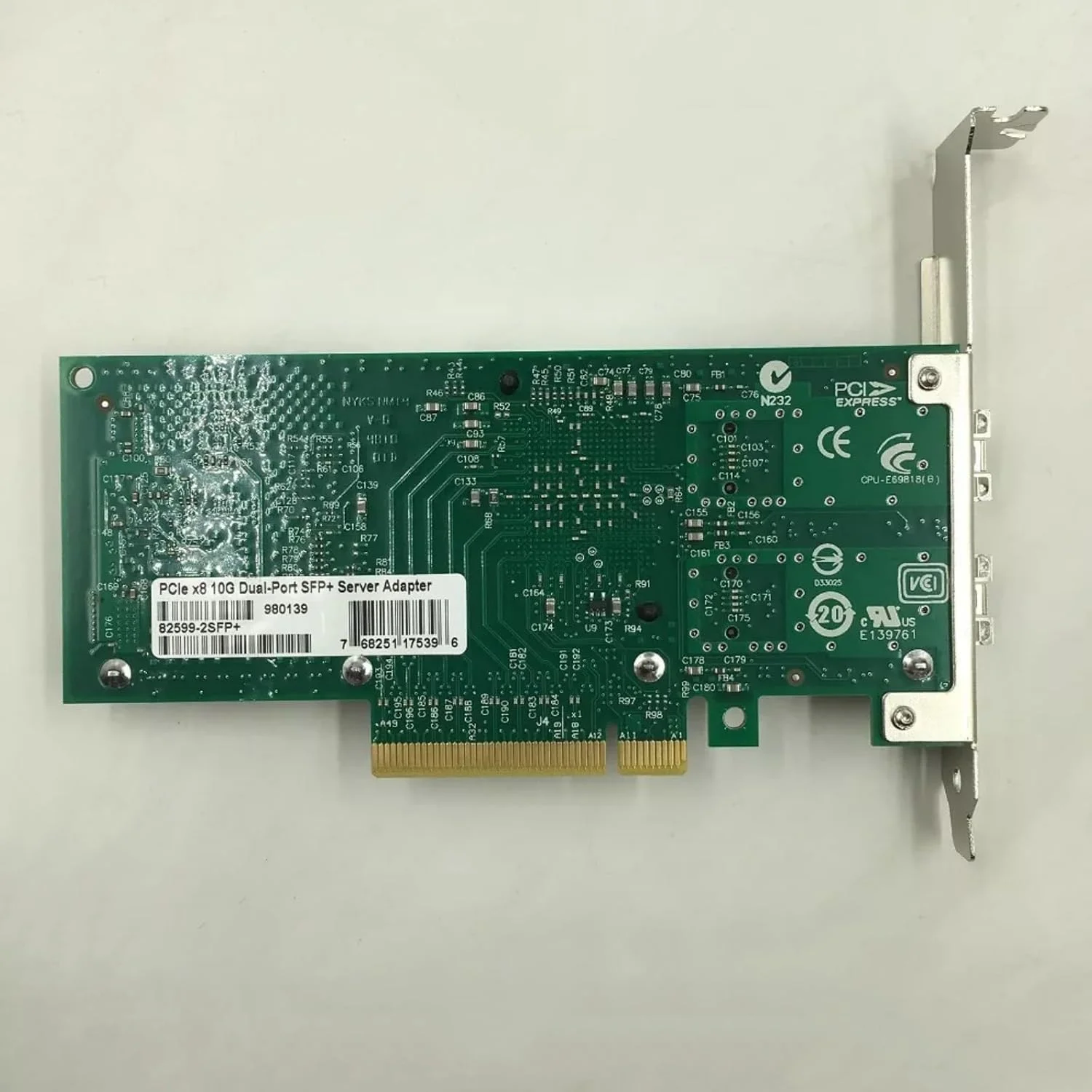 کارت شبکه 10 گیگابیت بر ثانیه PCI-E برای Intel FTLX8571D3BCV E10GSFPSR، 10 گیگابیت بر ثانیه