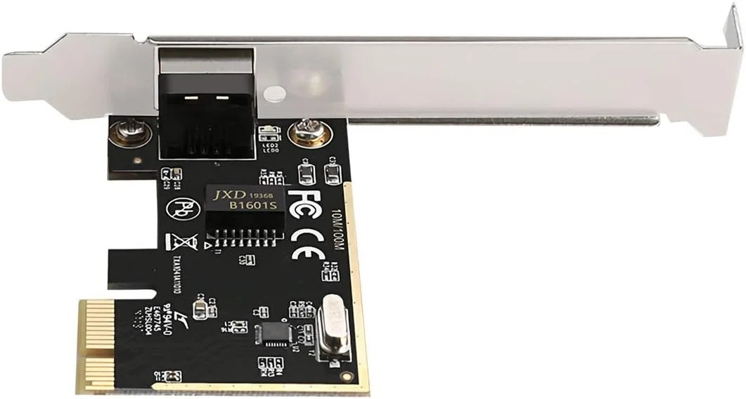 کارت شبکه PCI-E با تراشه Realtek RTL8106، کنترلر PCI-Express 1X، آداپتور تبدیل LAN RJ45 با سرعت 10/100 مگابیت بر ثانیه، مناسب برای خودرو