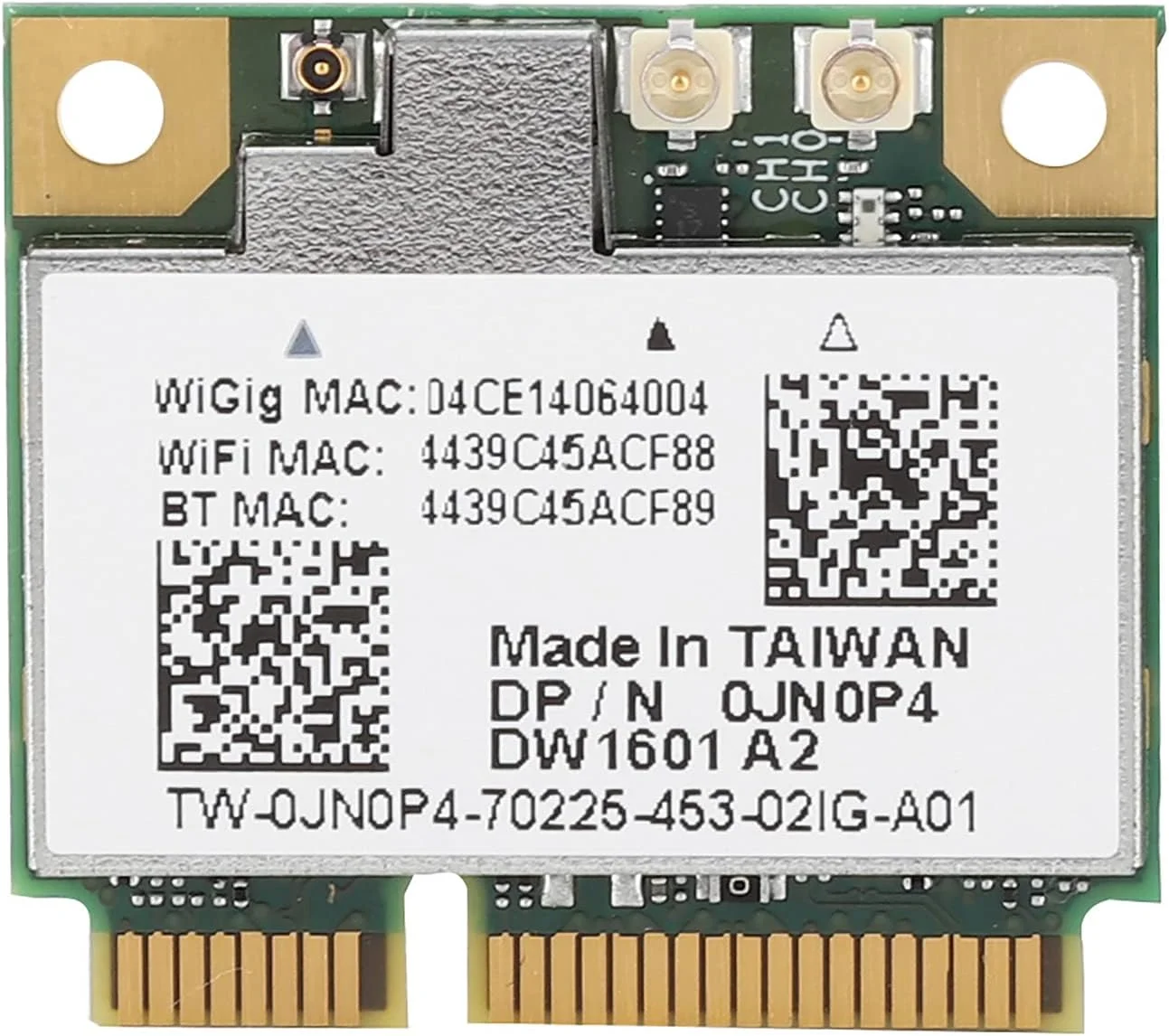 کارت شبکه PCI-E، QCA9005 2.4G/5G NGFF/M.2 دو بانده 7Gbps مینی کارت WIFI PCI-E 802.11AD بلوتوث 4.0 کارت شبکه بی سیم برای Dell 6430u E5440 E7440