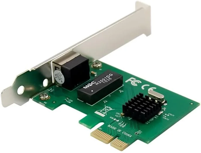 کارت شبکه PCIE X1 تک پورت RJ45 چیپ Realtek RTL8111G گیگابیتی اترنت 10/100/1000M آداپتور شبکه برای لپ تاپ های رومیزی