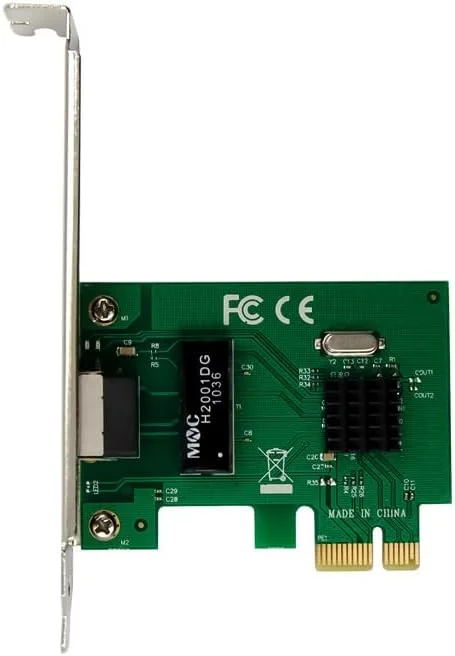 کارت شبکه PCIE X1 تک پورت RJ45s چیپ Realtek RTL8111G گیگابیتی اترنت 10/100/1000M آداپتورهای شبکه برای لپ تاپ های رومیزی