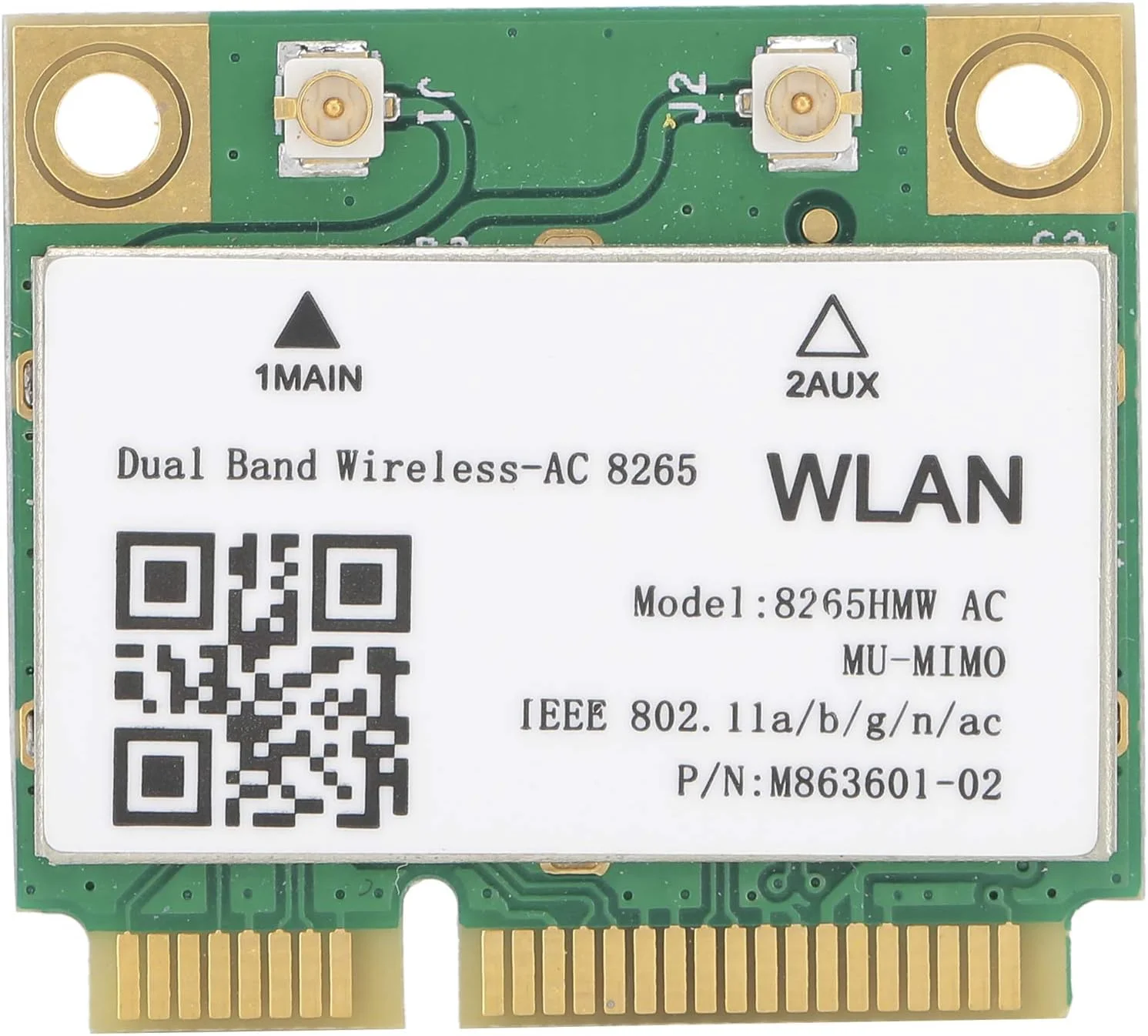 کارت شبکه بی‌سیم وای‌فای 2.4G/5Ghz Mini PCI-E WI-FI 802.11ac 867Mbps بلوتوث 4.2 8265HMW