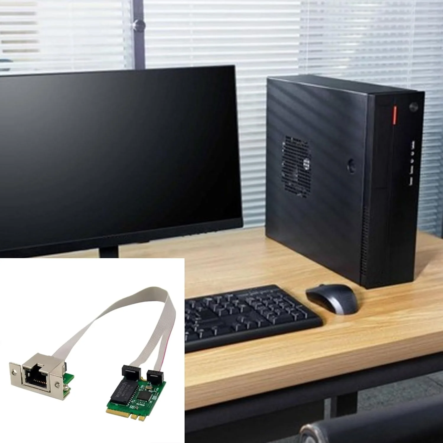 آداپتور شبکه M.2 RJ45 با تراشه RTL8125BG، کارت شبکه گیگابیتی اترنت M.2 با سرعت 2.5G/1000/100Mbps، کارت شبکه PCIE Bus