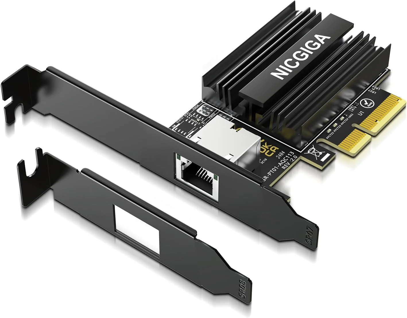 کارت شبکه 10G Base-T PCI-e، کنترلر Marvell AQC113، آداپتور اترنت 10Gb NICGIGA با پشتیبانی از WOL، کارت NIC پورت 10Gbe RJ45، Windows10/11/Windows Server/Linux