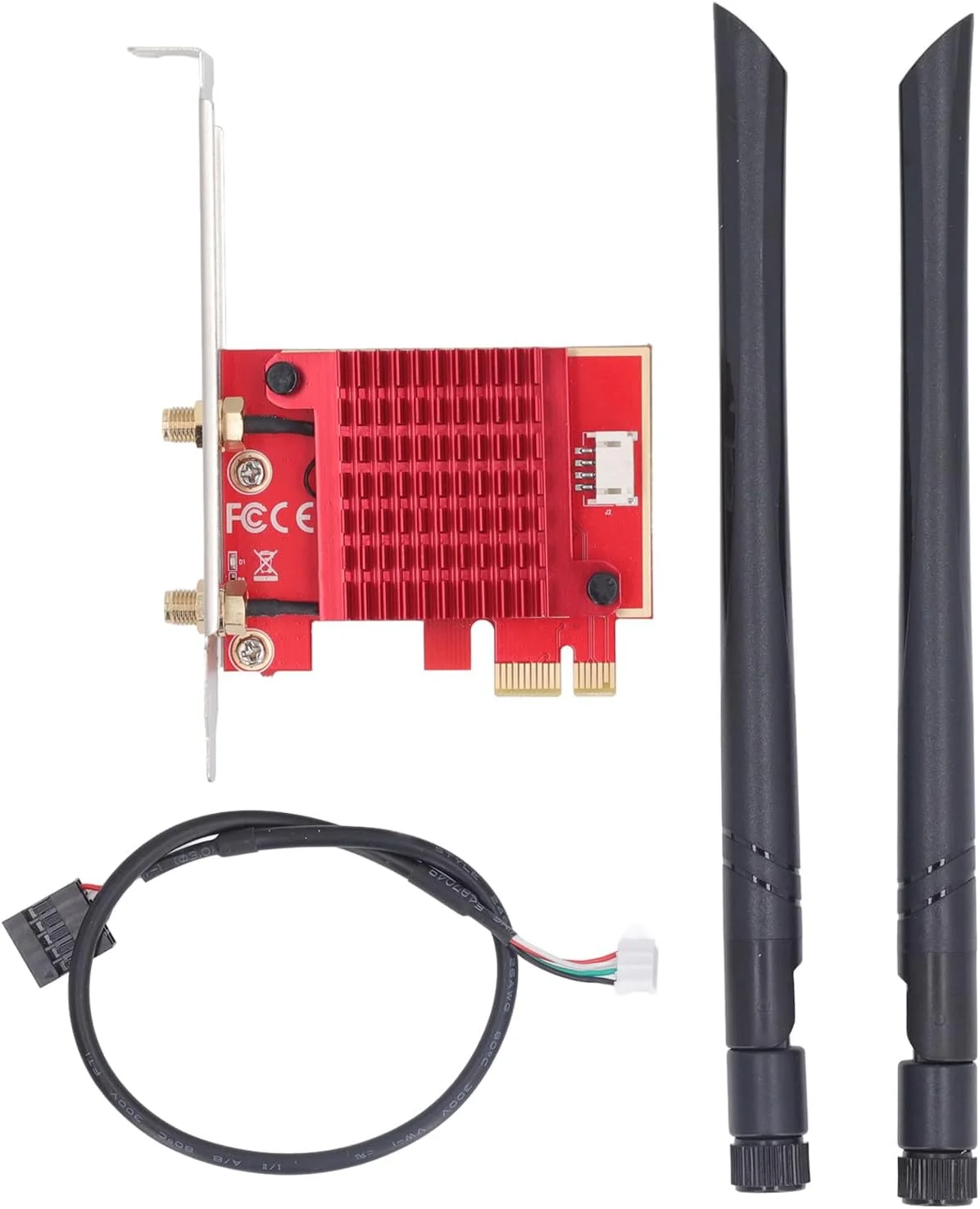 آداپتور کارت شبکه بی سیم PCIE WiFi 8774Mbps سه باندی گیگابیتی برای رایانه شخصی رومیزی