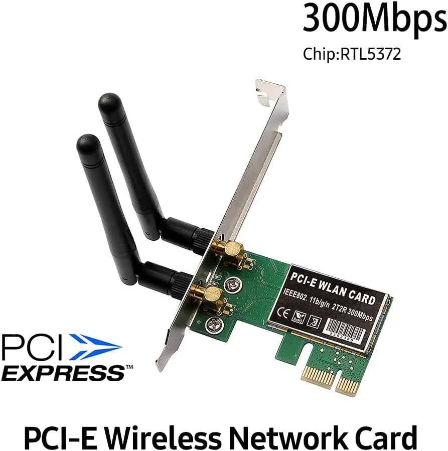 کارت شبکه بی سیم PCI-E مدل Obery 300M برای کامپیوتر رومیزی، کارت شبکه داخلی، سیگنال شبکه وای فای