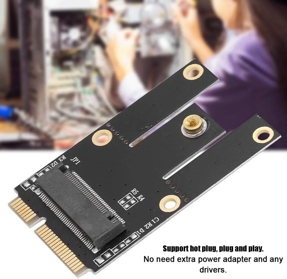 کارت آداپتور M.2 NGFF به PCI-E، آداپتور M.2 NGFF به Mini PCI-E برای کارت شبکه وای فای و بلوتوث بی سیم لپ تاپ