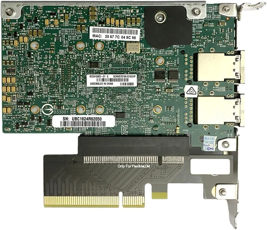 کارت شبکه اصلی 10GbE دو پورت 533FLR-T 701534-001/700757-001 700759-B21 RJ-45 PCIe NIC 10GB 10 گیگابیت PCI Express
