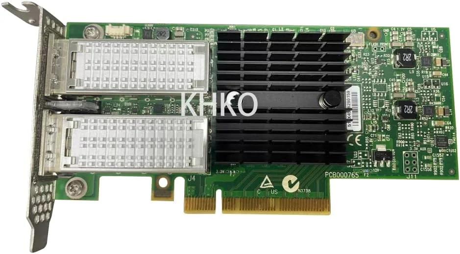 آداپتور شبکه دو پورت 40 گیگابیت اترنت PCIe NIC مدل 0M9NW6 CX324A ConnectX-3 دست دوم اصلی با کارت شبکه فیبر نوری 40GB QSFP+ مدل M9NW6