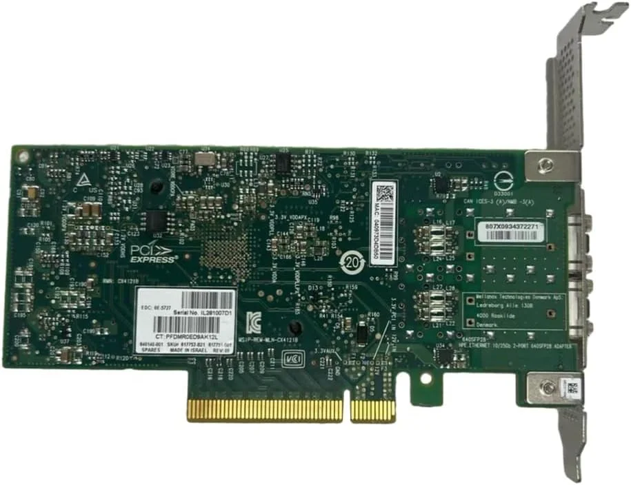 آداپتور شبکه دو پورت 640SFP اصلی دست دوم 10/25GbE 640SFP28 PCIe 3.0 مدل 817753-B21 840140-001 817751-001