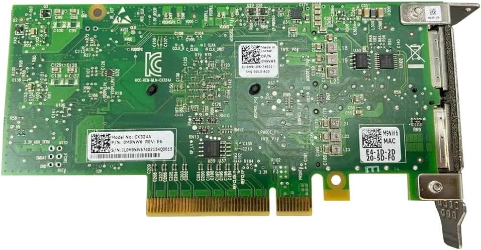 آداپتور شبکه دو پورت 40 گیگابیت اترنت PCIe NIC مدل 0M9NW6 CX324A ConnectX-3 دست دوم اصلی با کارت شبکه فیبر نوری 40GB QSFP+ مدل M9NW6