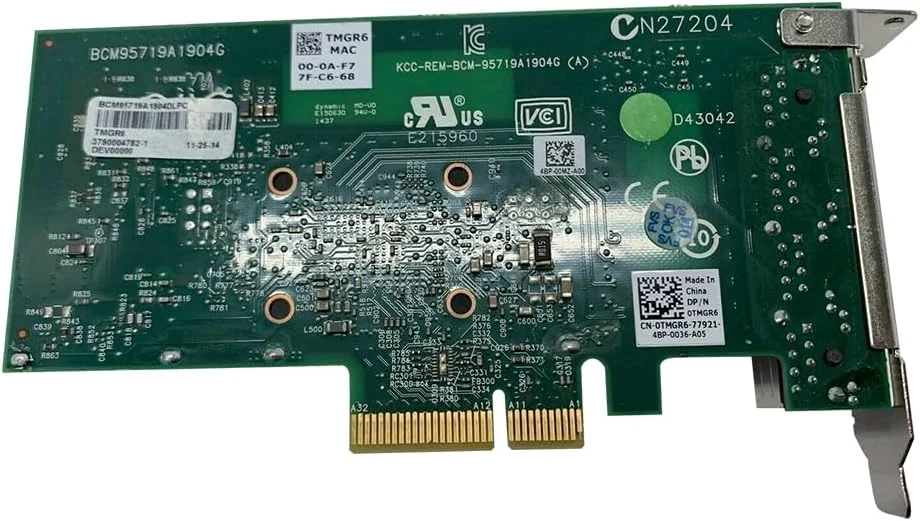 کارت شبکه سرور آداپتور چهار پورت 1Gb اترنت گیگابیتی PCIe NIC مدل اصلی TMGR6 HY7RM KH08P YGCV4 5719