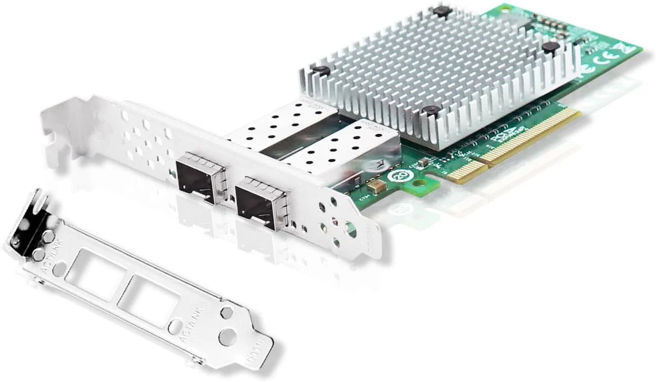 کارت شبکه 10 گیگابیت PCI-E، پورت دوگانه SFP+، با چیپست اصلی Intel X710، PCI Express 3.0 X8، آداپتور شبکه همگرا اترنت پشتیبانی از Windows Server/Linux/VMware، قابل مقایسه با Intel X710-BM2/X710-DA2